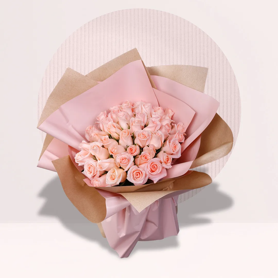 Soft Pink Rose Hand Bouquet
