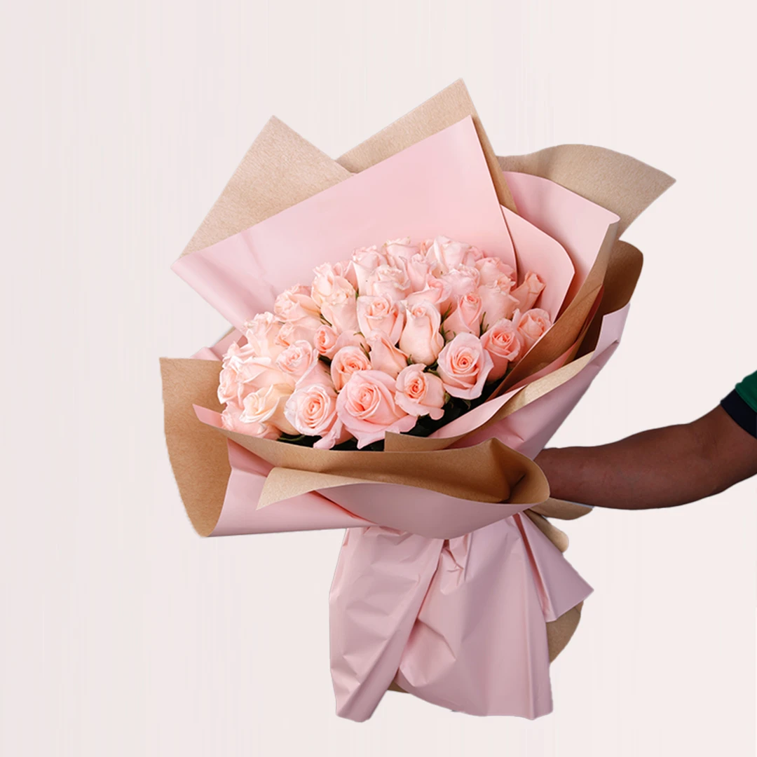Soft Pink Rose Hand Bouquet