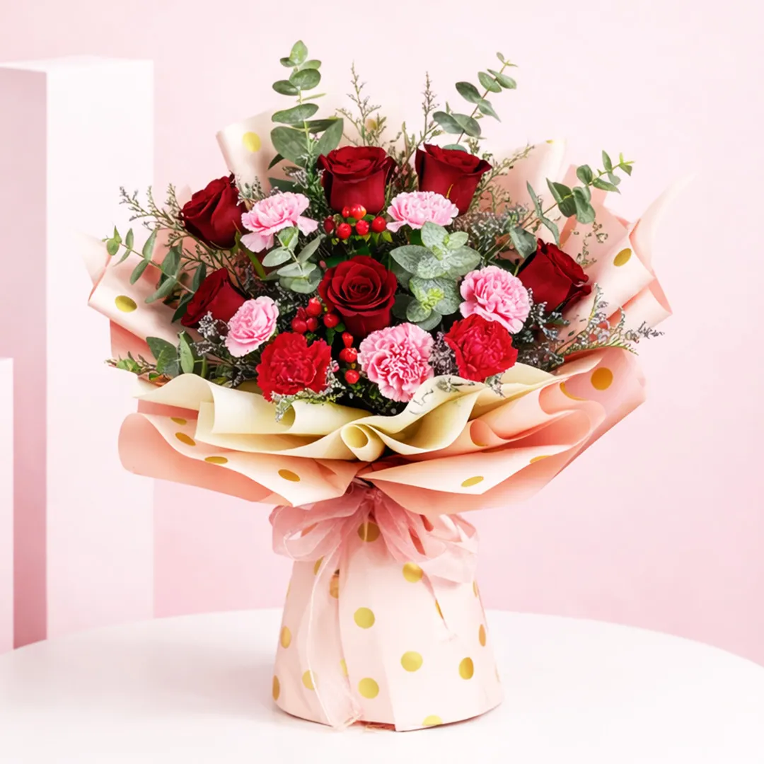 Red Rose Mixed Floral Bouquet