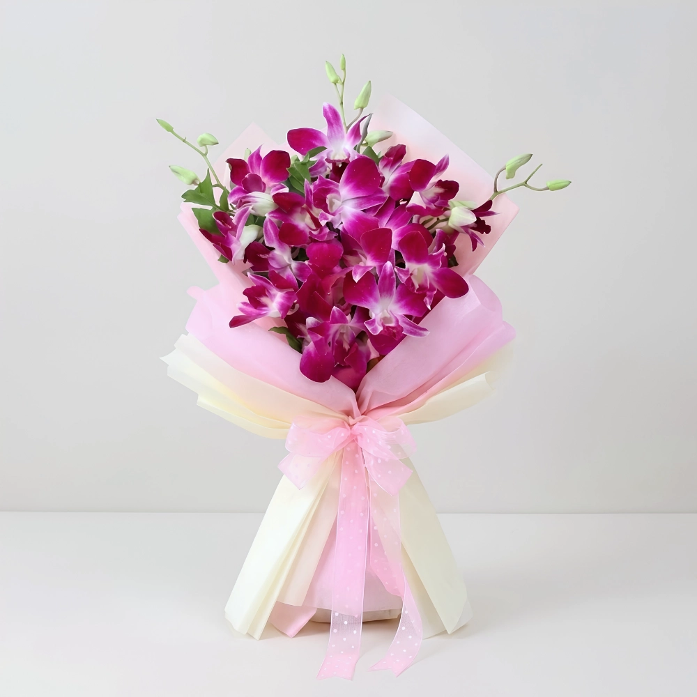 Luxury Purple Orchid Gift Bouquet in UAE