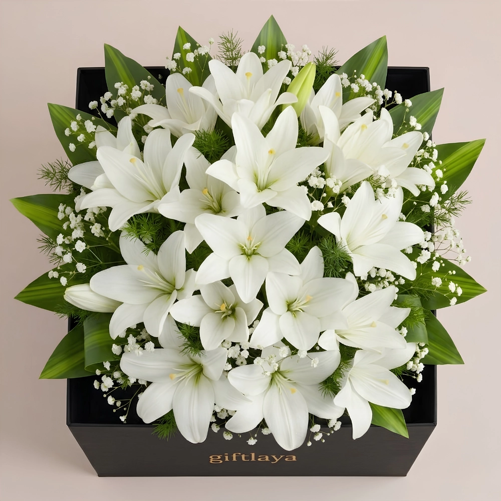 Premium White Lily Bouquet in UAE