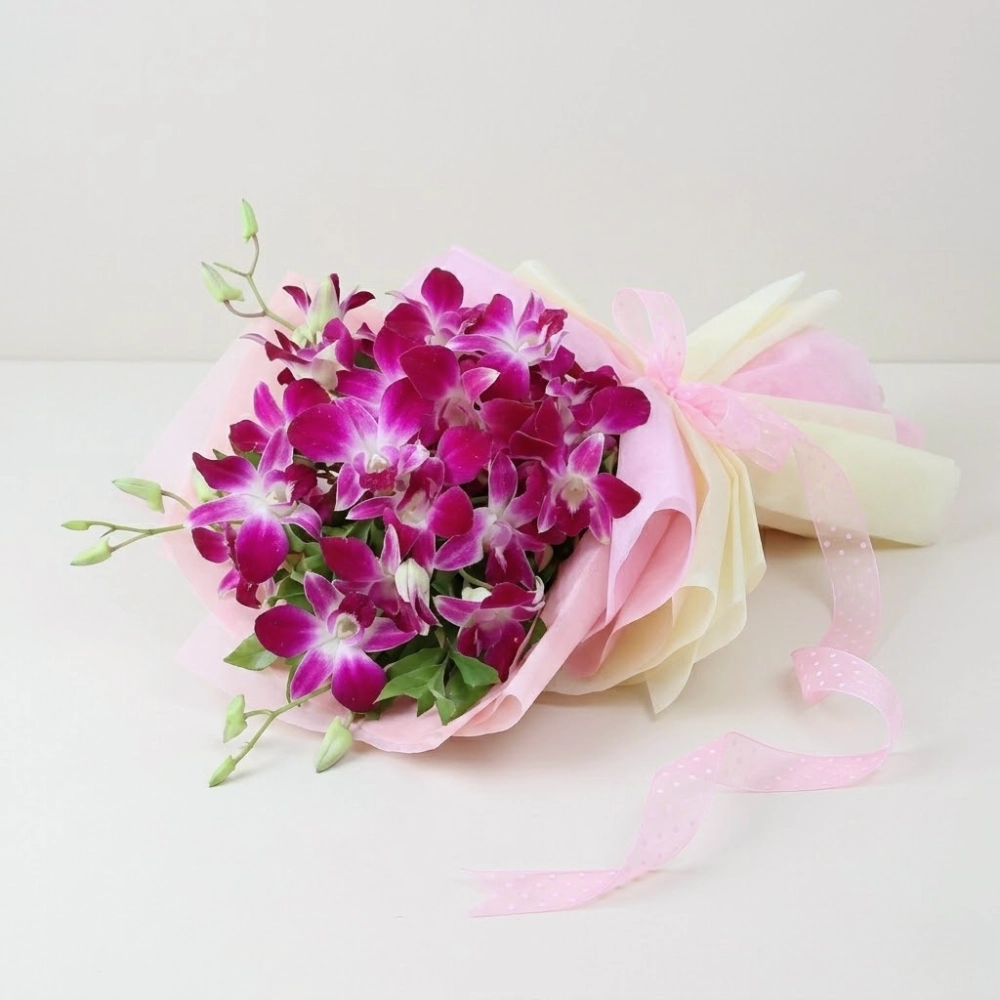 Luxury Purple Orchid Gift Bouquet in UAE
