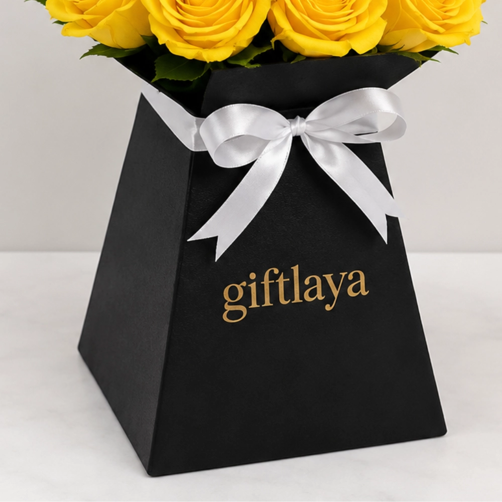 Soft Elegant Yellow Rose Bouquet in UAE
