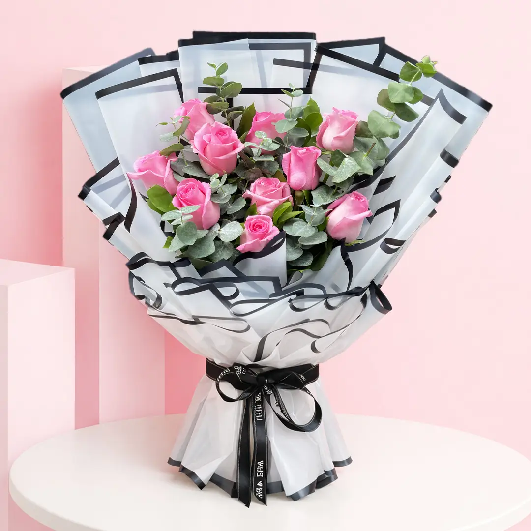 Soft Romance Pink Rose Bouquet