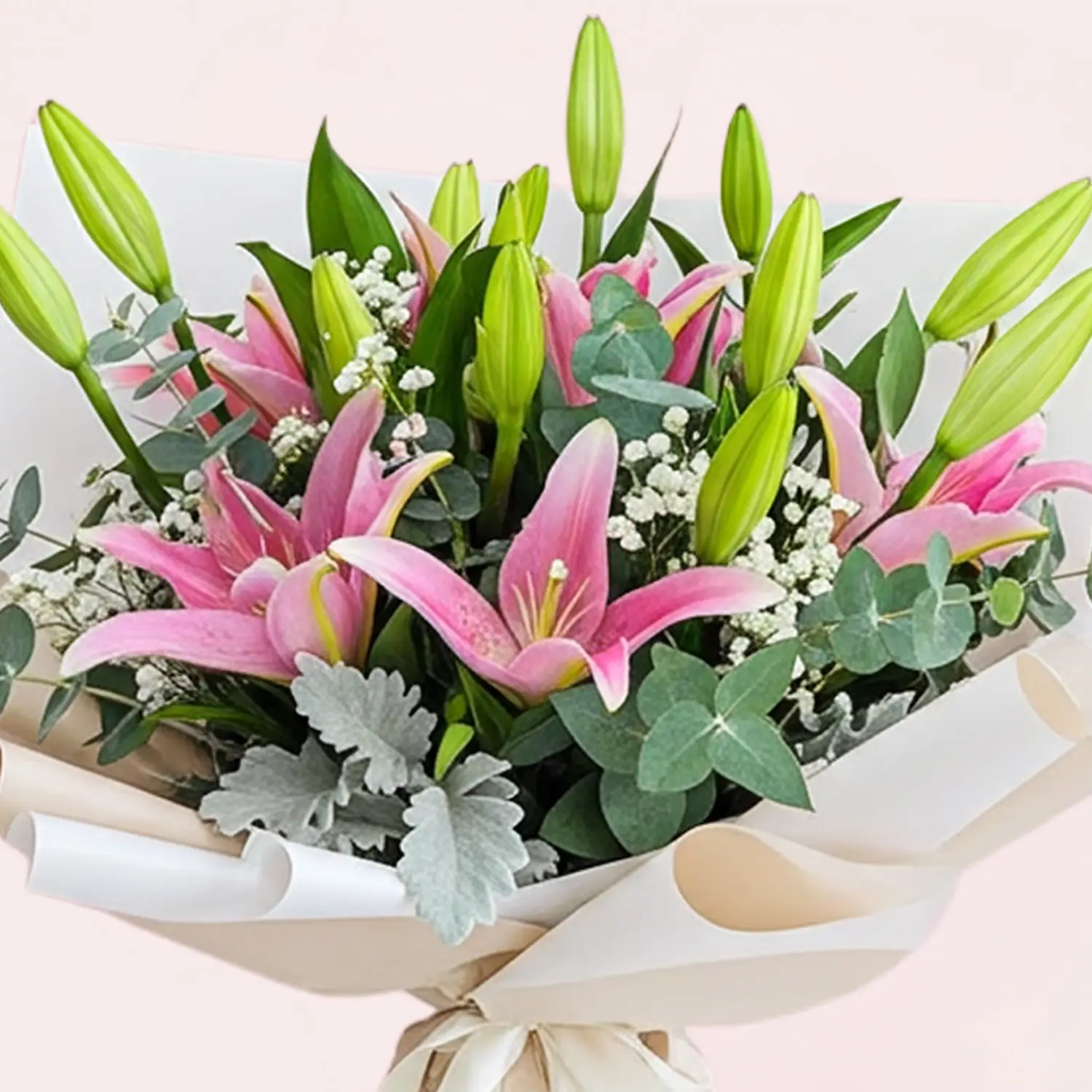 Blush Pink Lily Elegance Bouquet