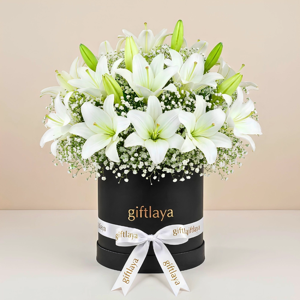Premium White Lily Bouquet in UAE