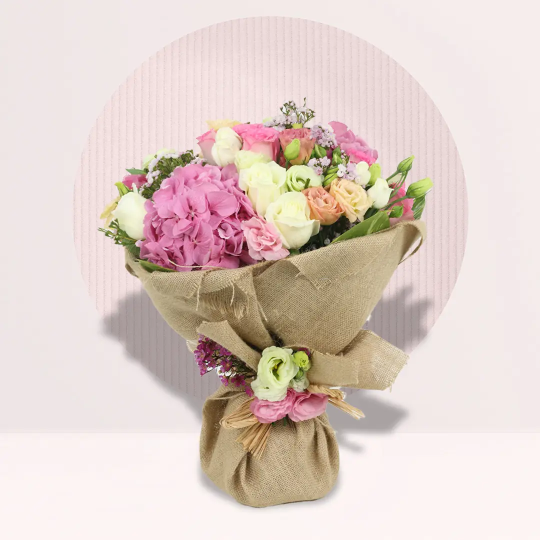 Pink & White Flower Bouquet