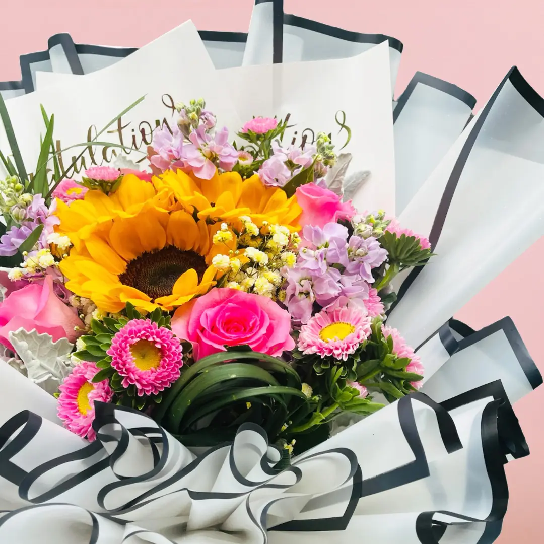 Golden Smile Sunflower Bouquet