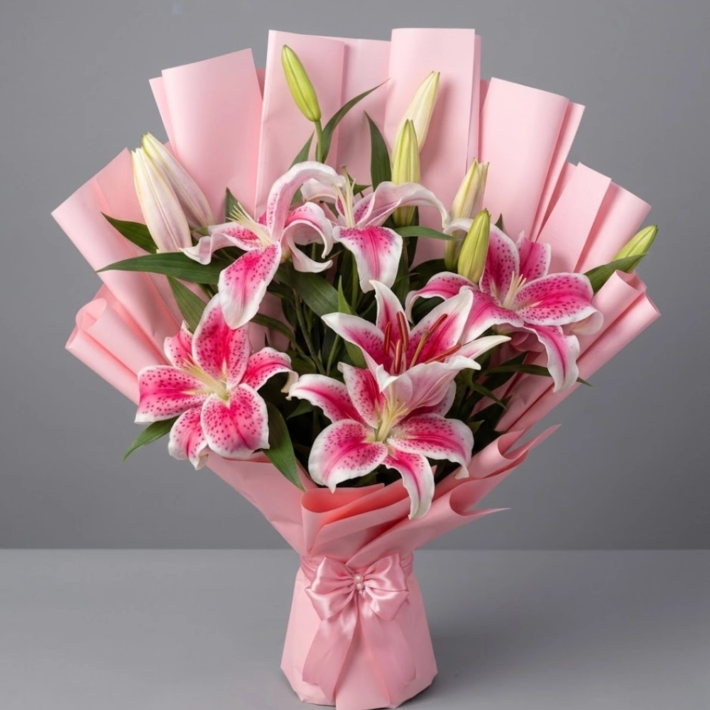 Premium Pink Lily Bouquet for Luxury Gifting in UAE