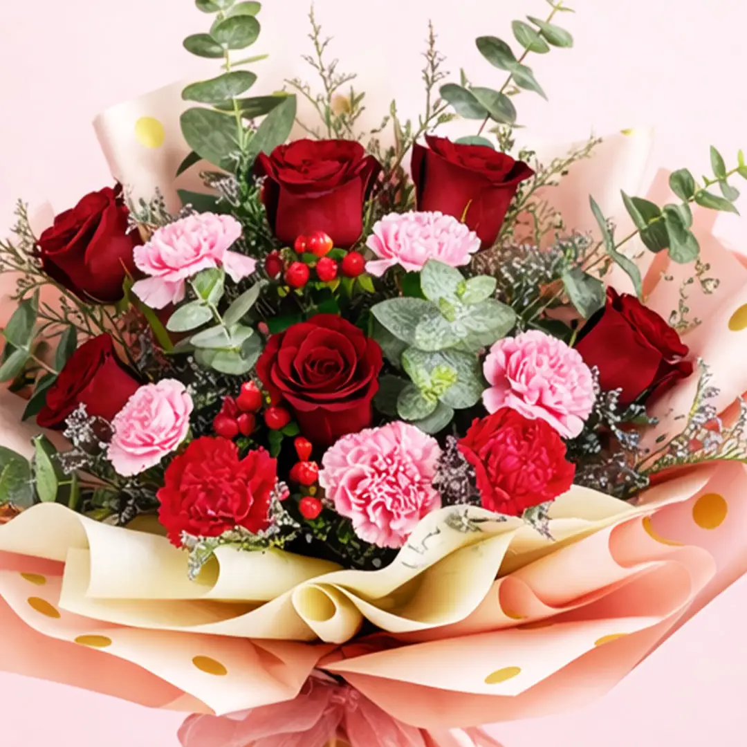 Red Rose Mixed Floral Bouquet