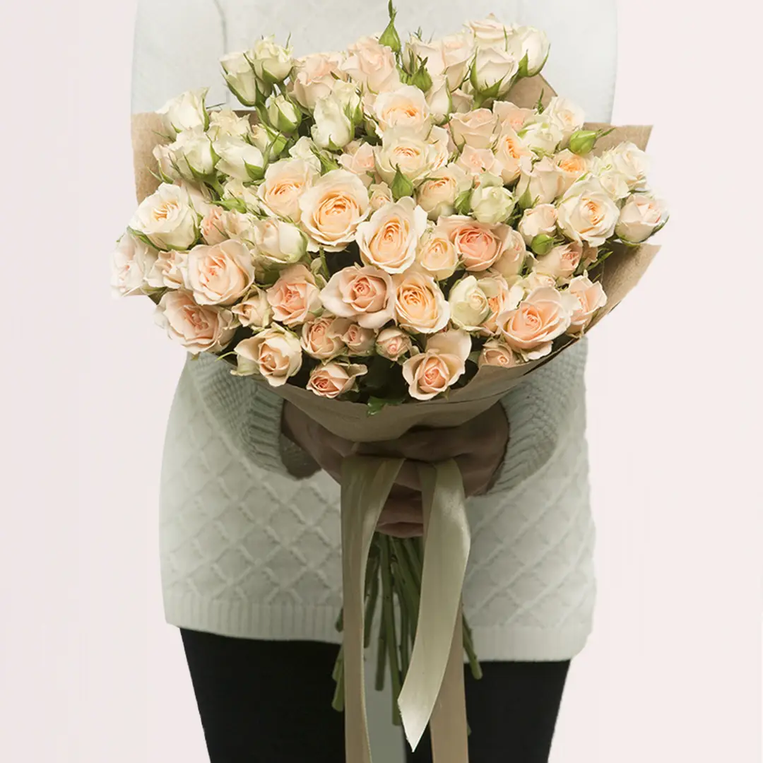 Peach Spray Roses Bouquet