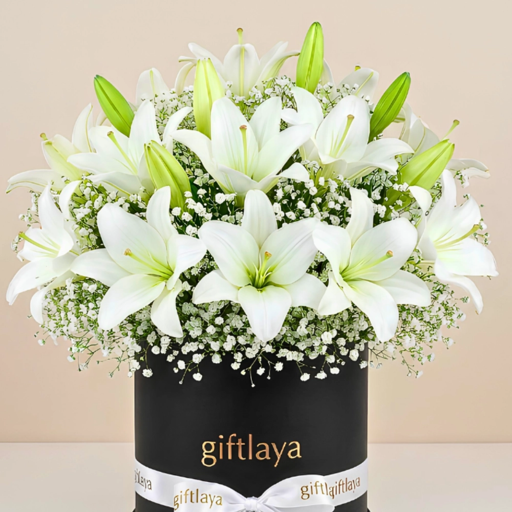Premium White Lily Bouquet in UAE