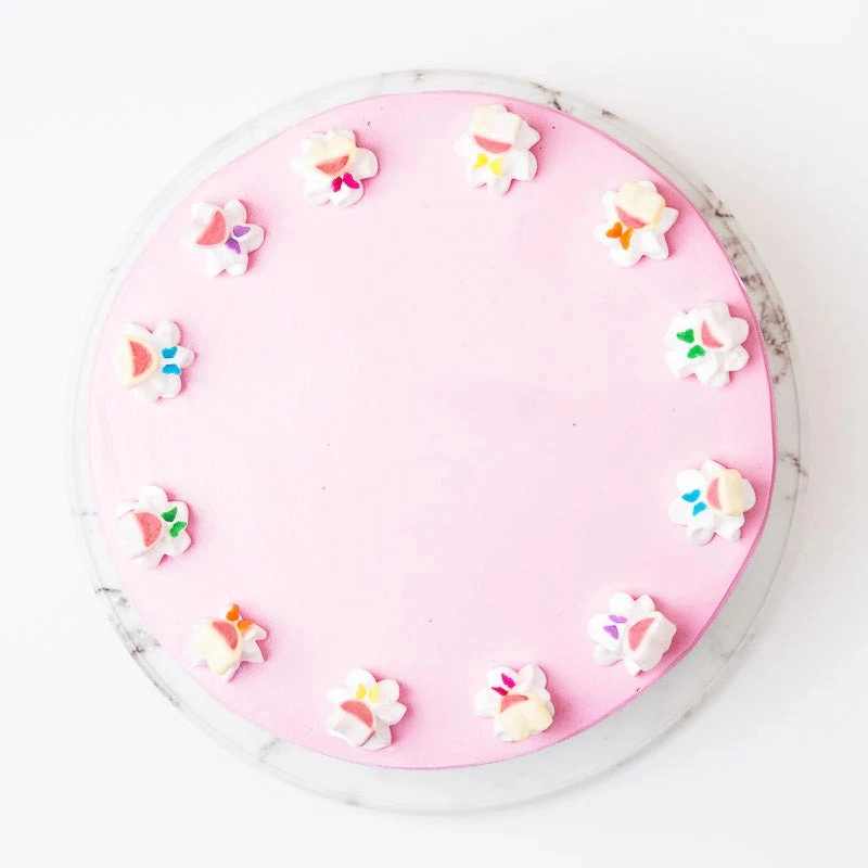 Cute Rainbow Color Birthday Cake 