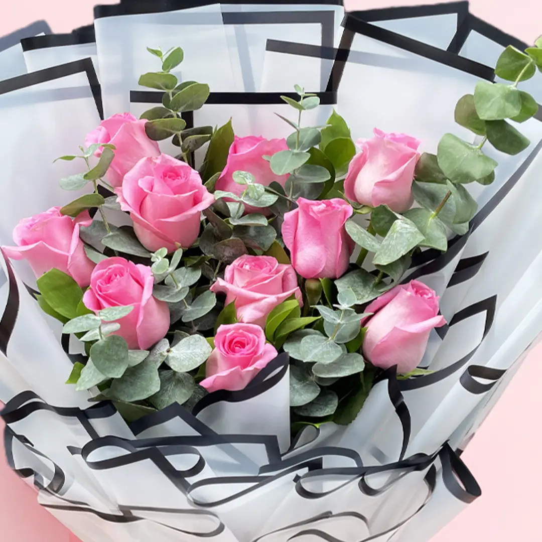 Soft Romance Pink Rose Bouquet
