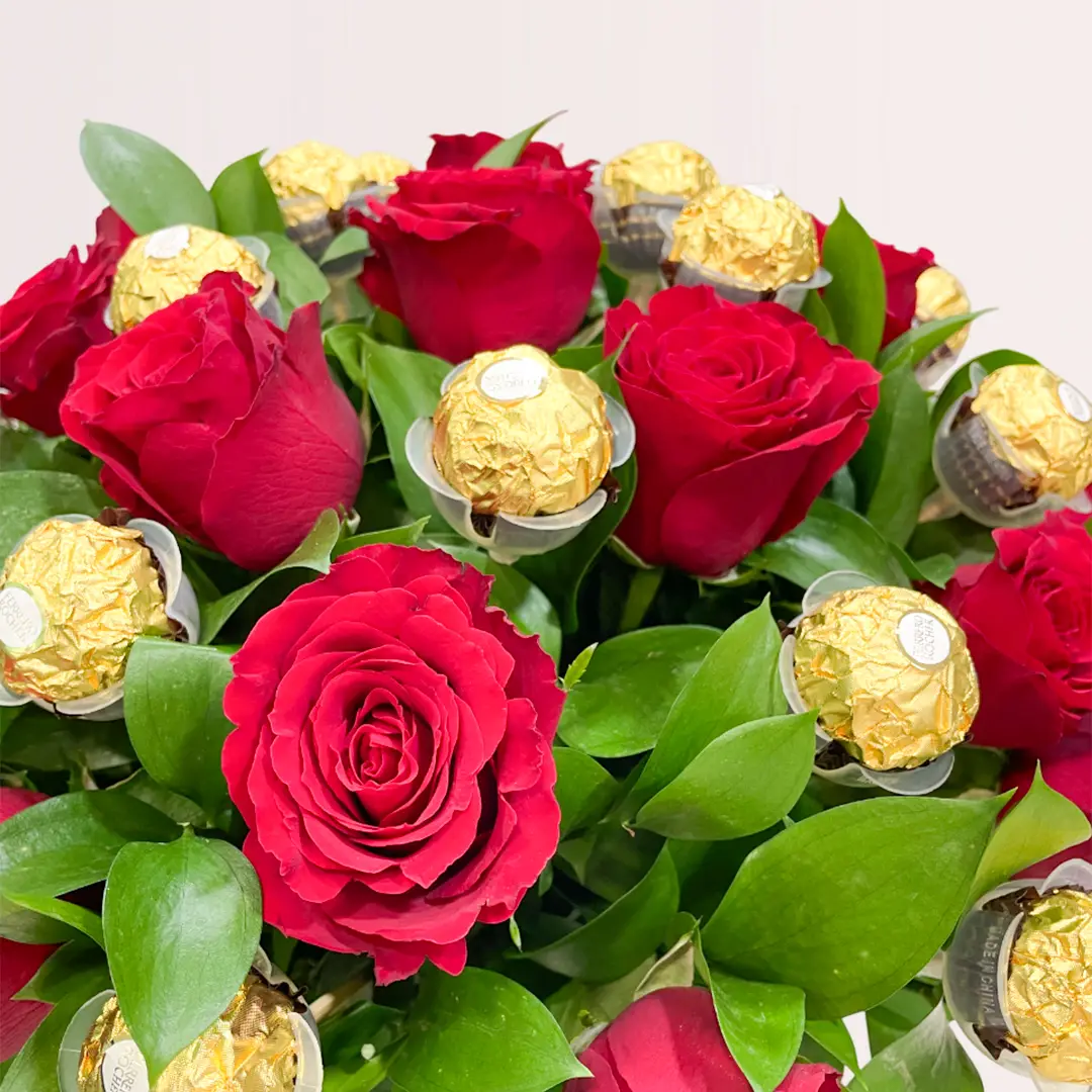 Red Rose Chocolate Flower Box