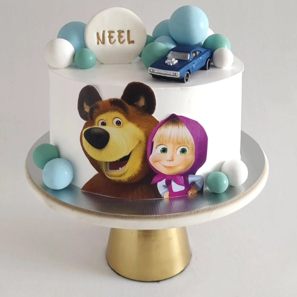 Cute Masha and Bear Designer Cake