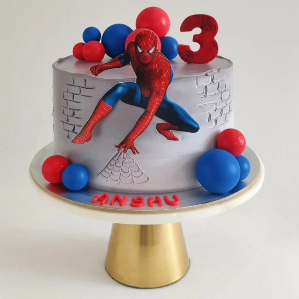 Spider-Man Superhero Birthday Cake