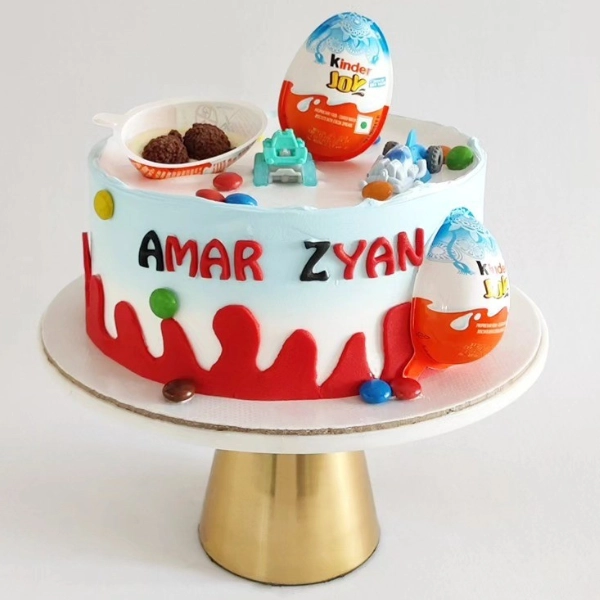 Kinder Joy Fantasy Cake with Chocolate Toppers