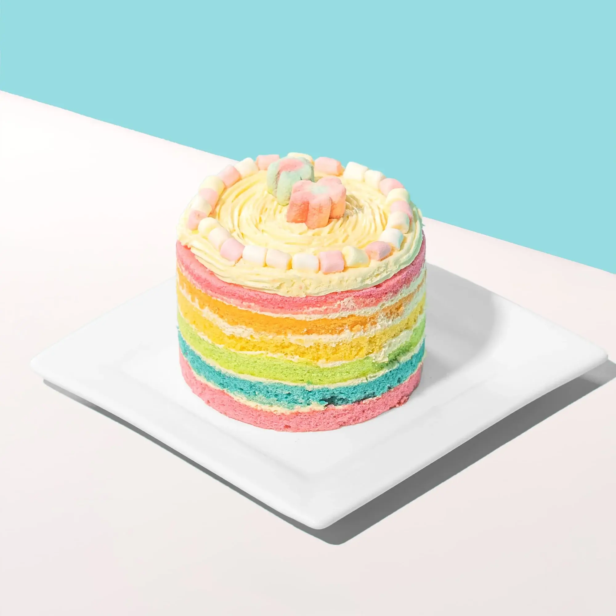 Multi-Color Rainbow Cream Cake