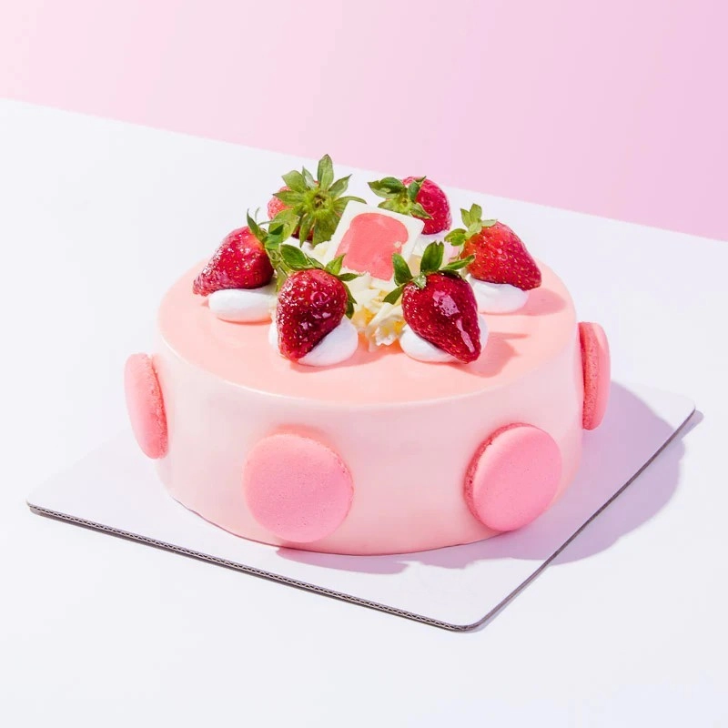 Fresh Strawberry Birthday Cake