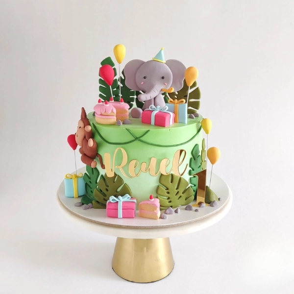 Little Explorer Jungle Theme Cake