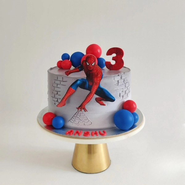Spider-Man Superhero Birthday Cake