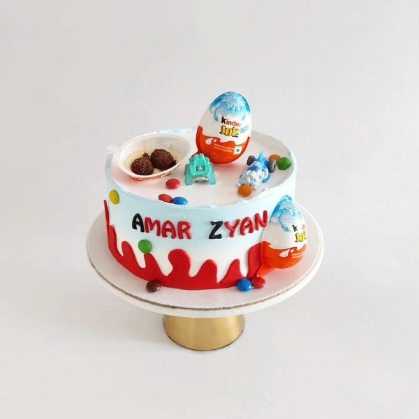 Kinder Joy Fantasy Cake with Chocolate Toppers