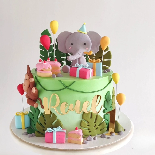Little Explorer Jungle Theme Cake
