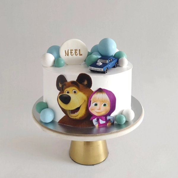 Cute Masha and Bear Designer Cake