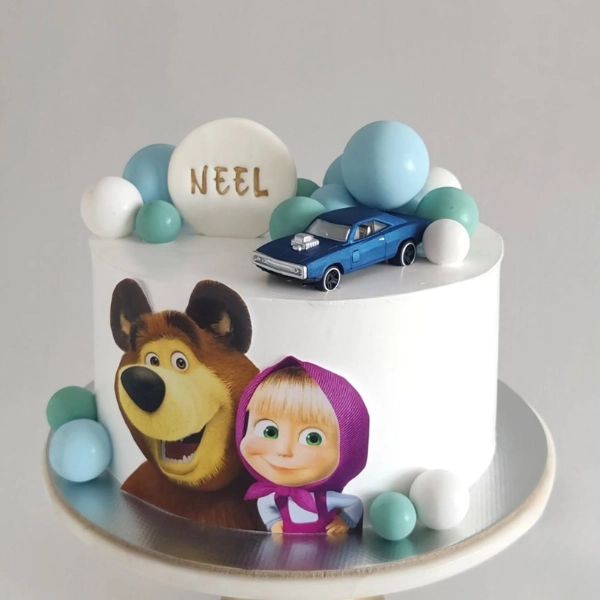 Cute Masha and Bear Designer Cake