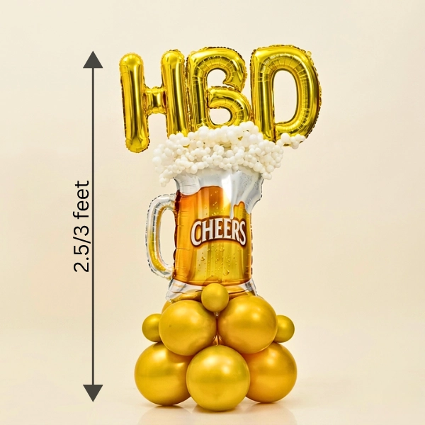 HBD Beer Mug Balloon Arrangement