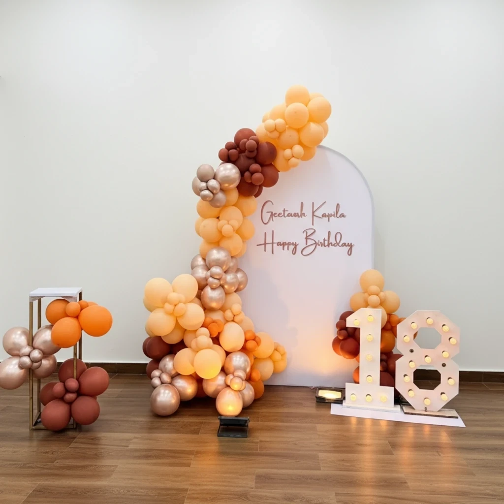 The 18th Birthday Balloon Setup