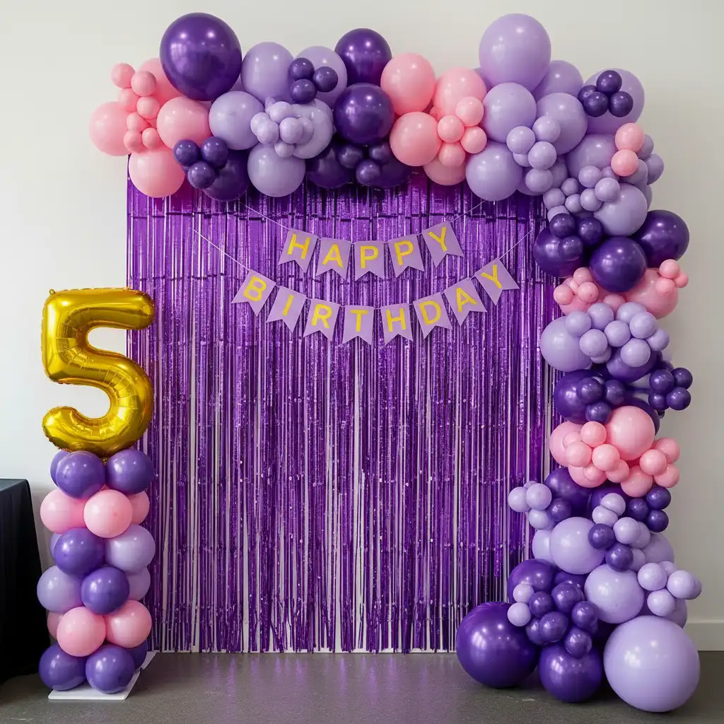 Vibrant Purple Balloon Birthday Decoration