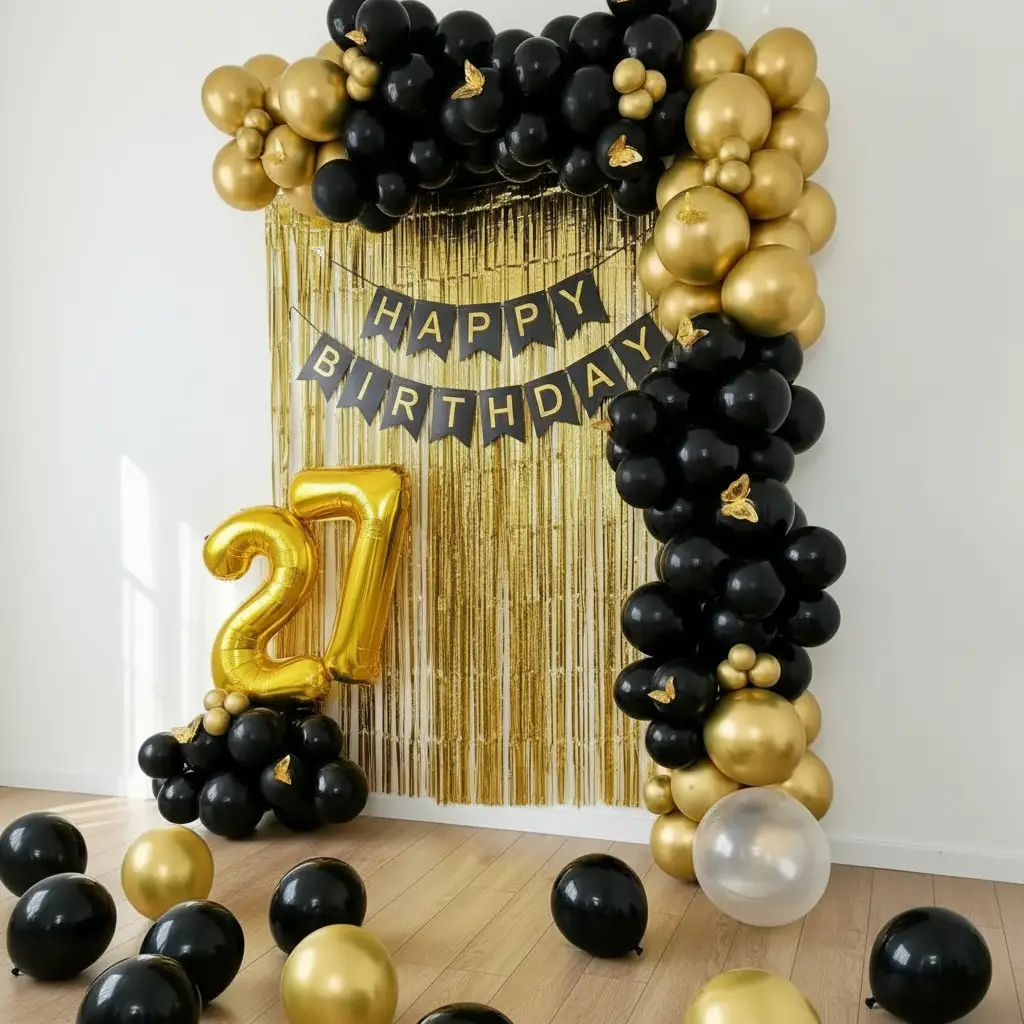 Glam Birthday Balloon Decoration