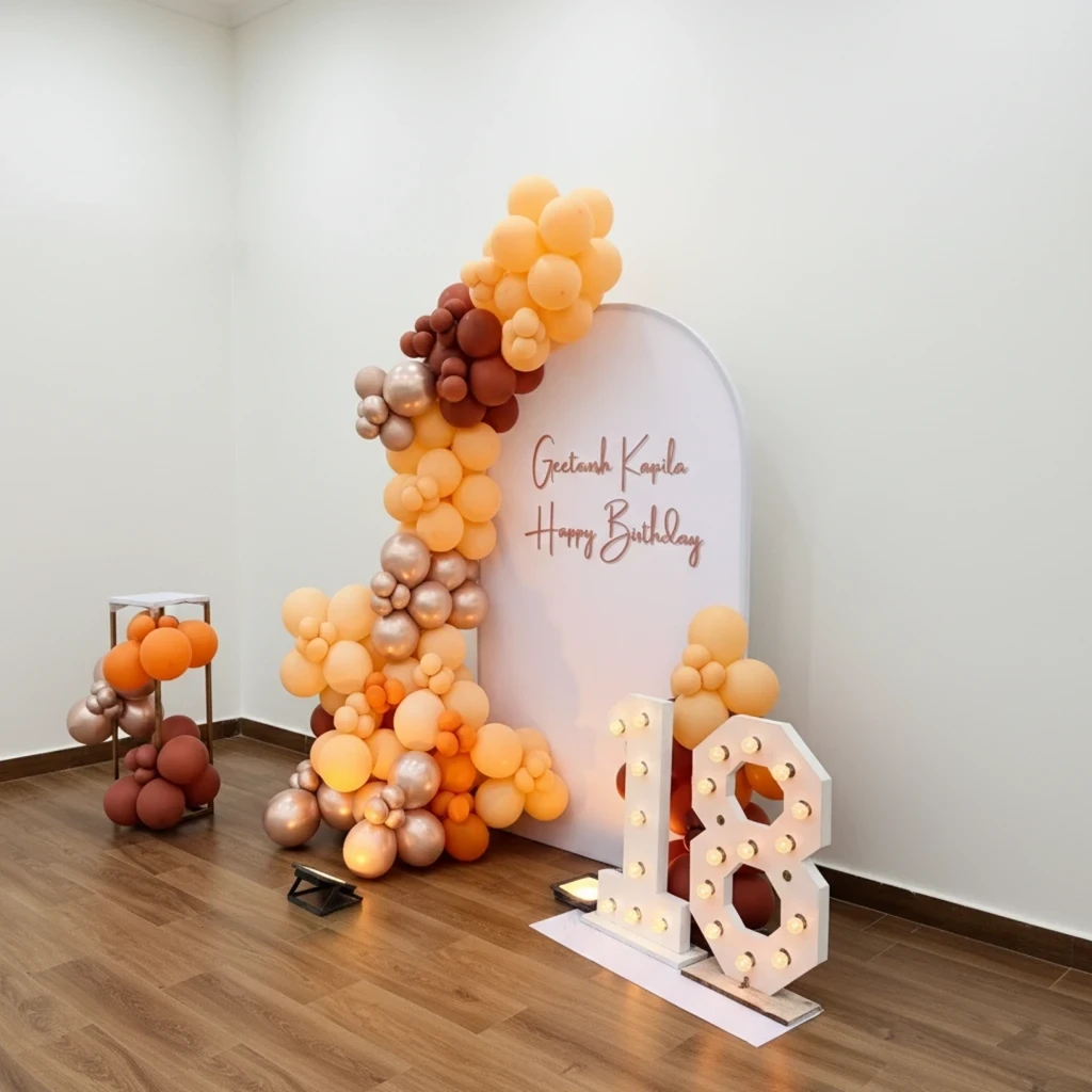 The 18th Birthday Balloon Setup
