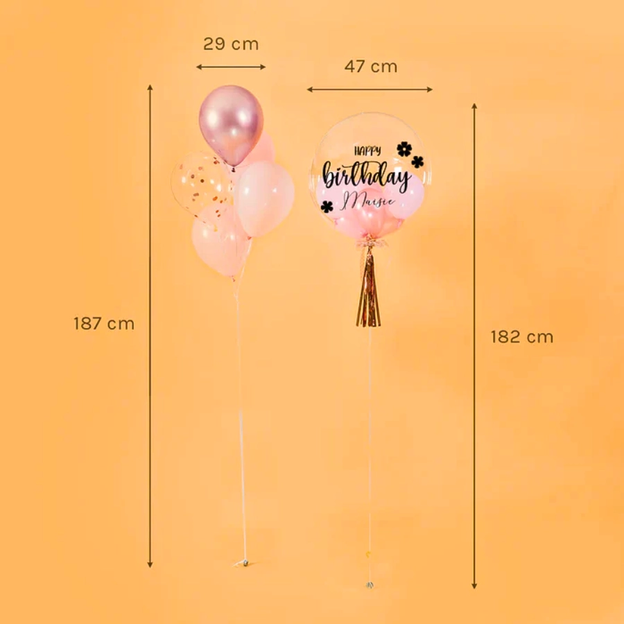 Personalized Bubble Balloon Birthday Set