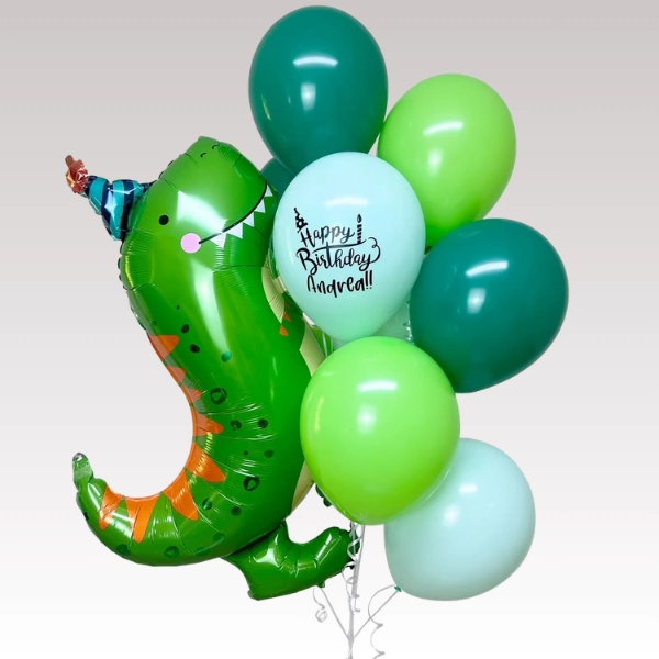 T-Rex Helium Balloon Bouquet