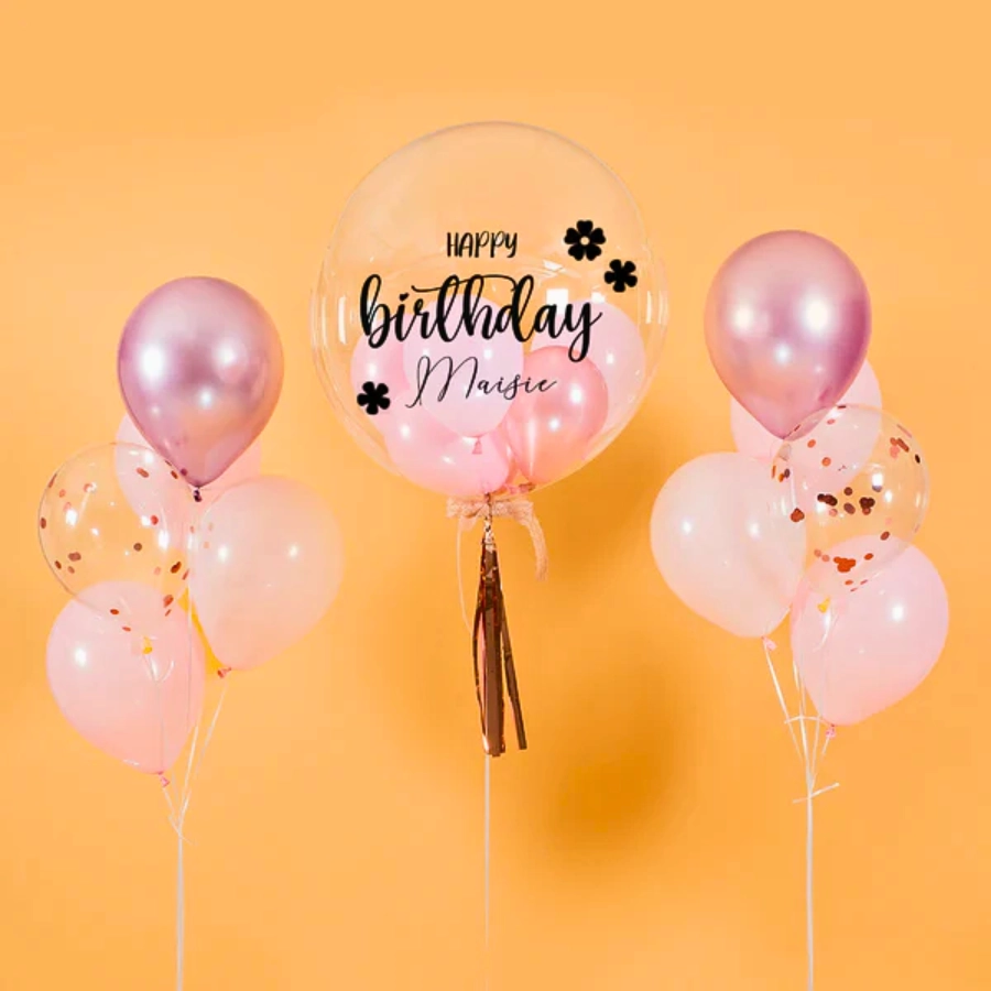 Personalized Bubble Balloon Birthday Set