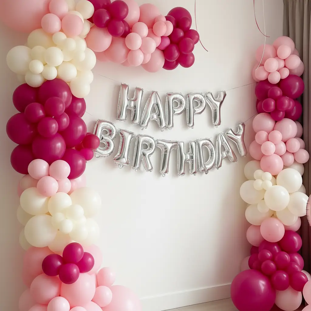 Sweet Pink Birthday Decoration