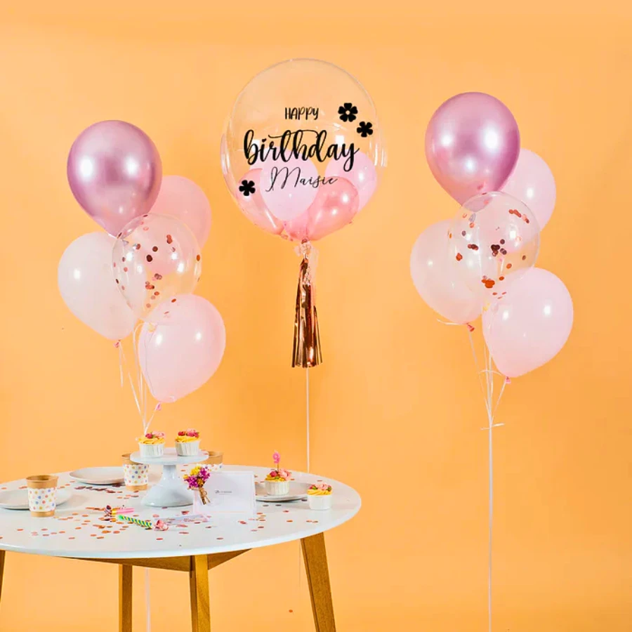 Personalized Bubble Balloon Birthday Set