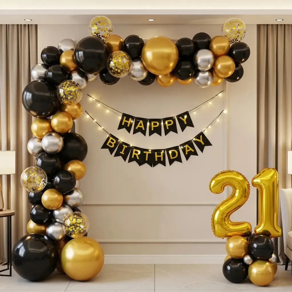 Birthday Balloon Wall Decoration