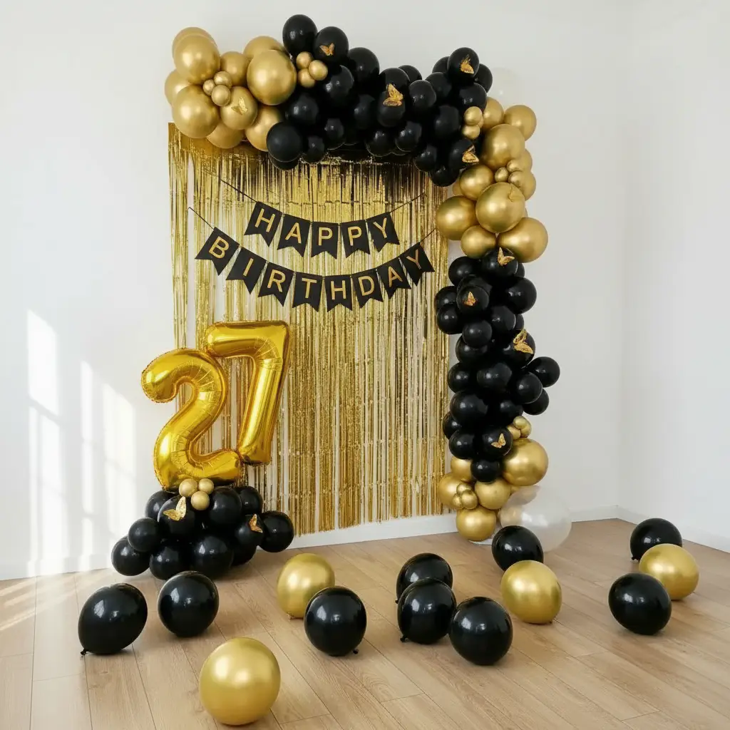 Glam Birthday Balloon Decoration