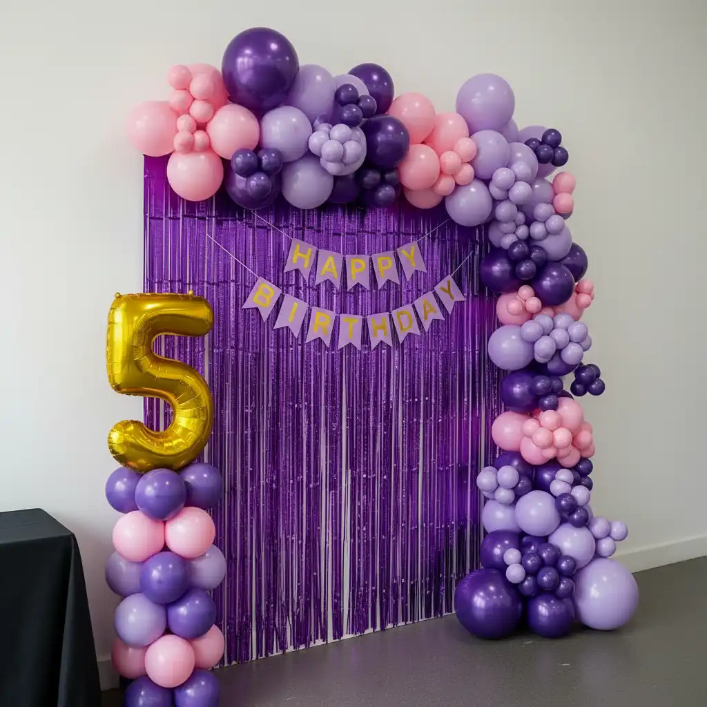 Vibrant Purple Balloon Birthday Decoration