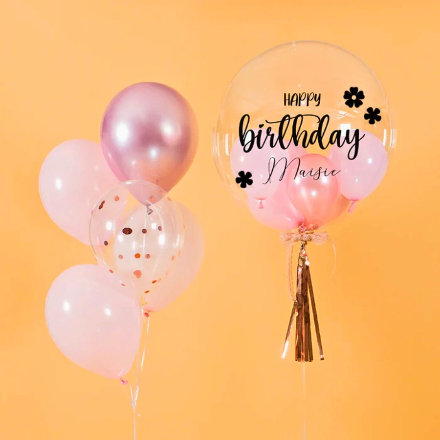 Personalized Bubble Balloon Birthday Set