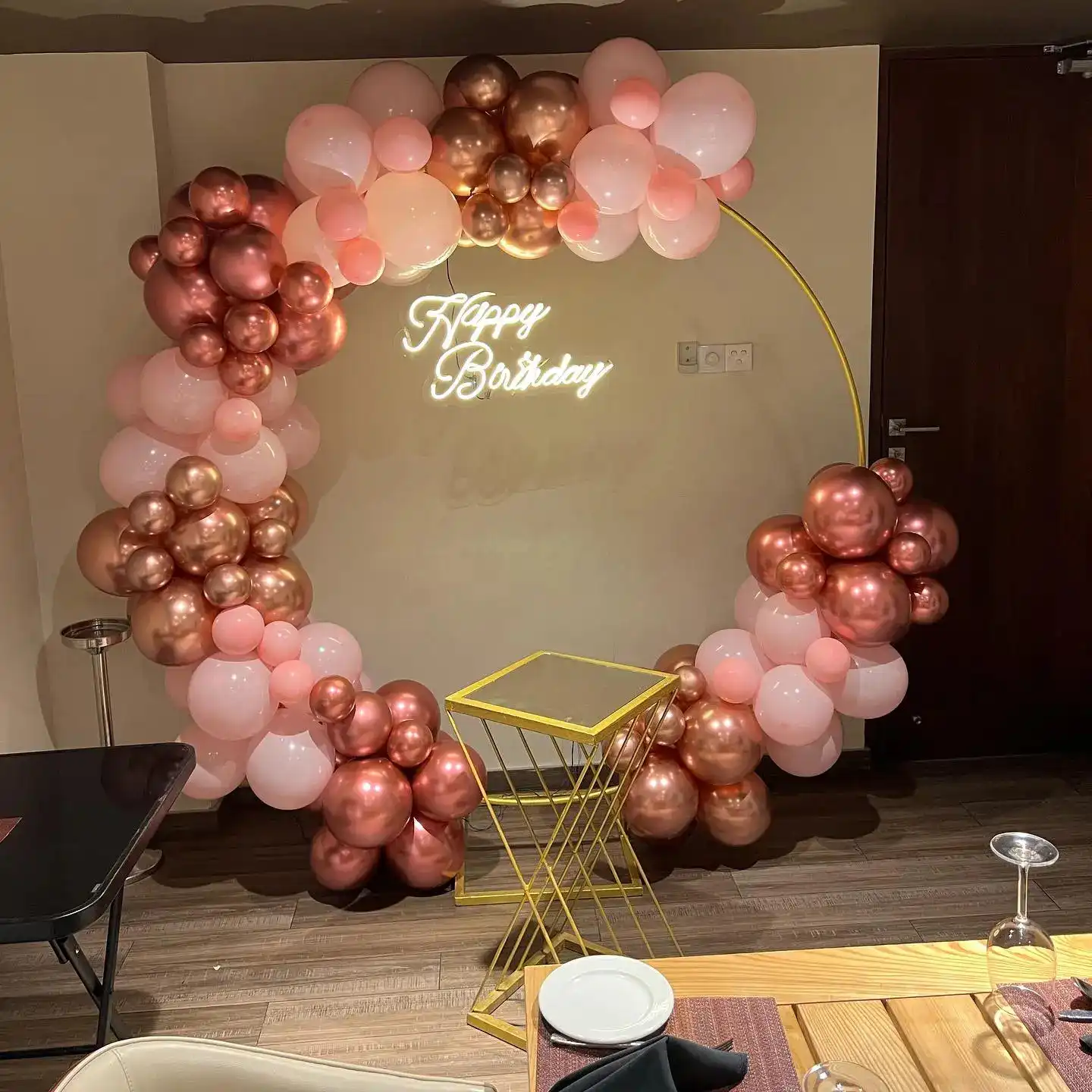 Rose Gold Ring Setup for Birthday