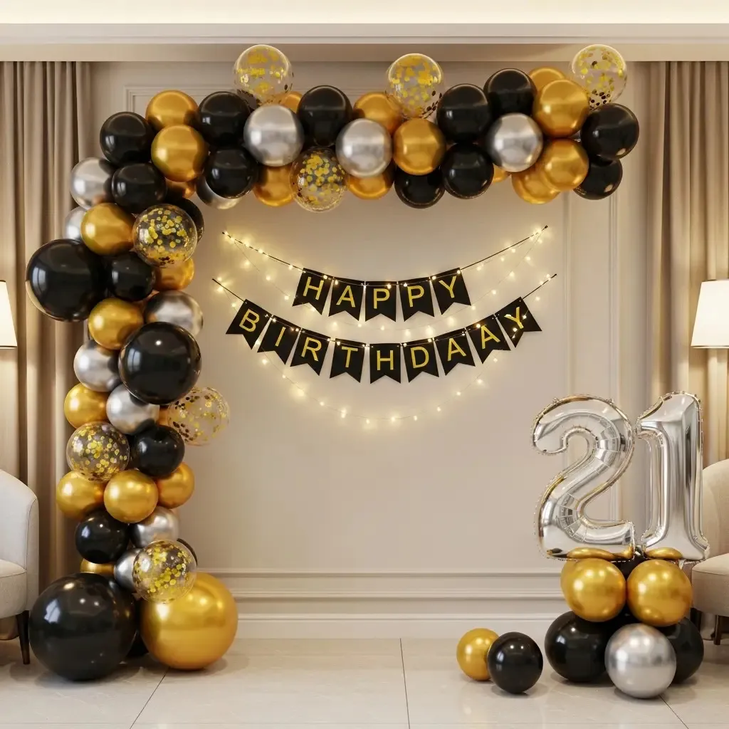 Birthday Balloon Wall Decoration