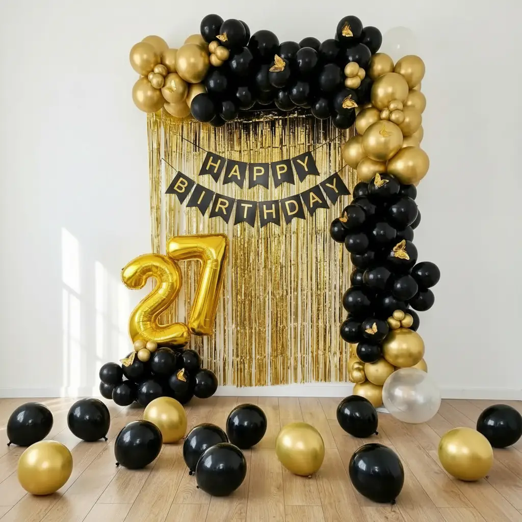 Glam Birthday Balloon Decoration