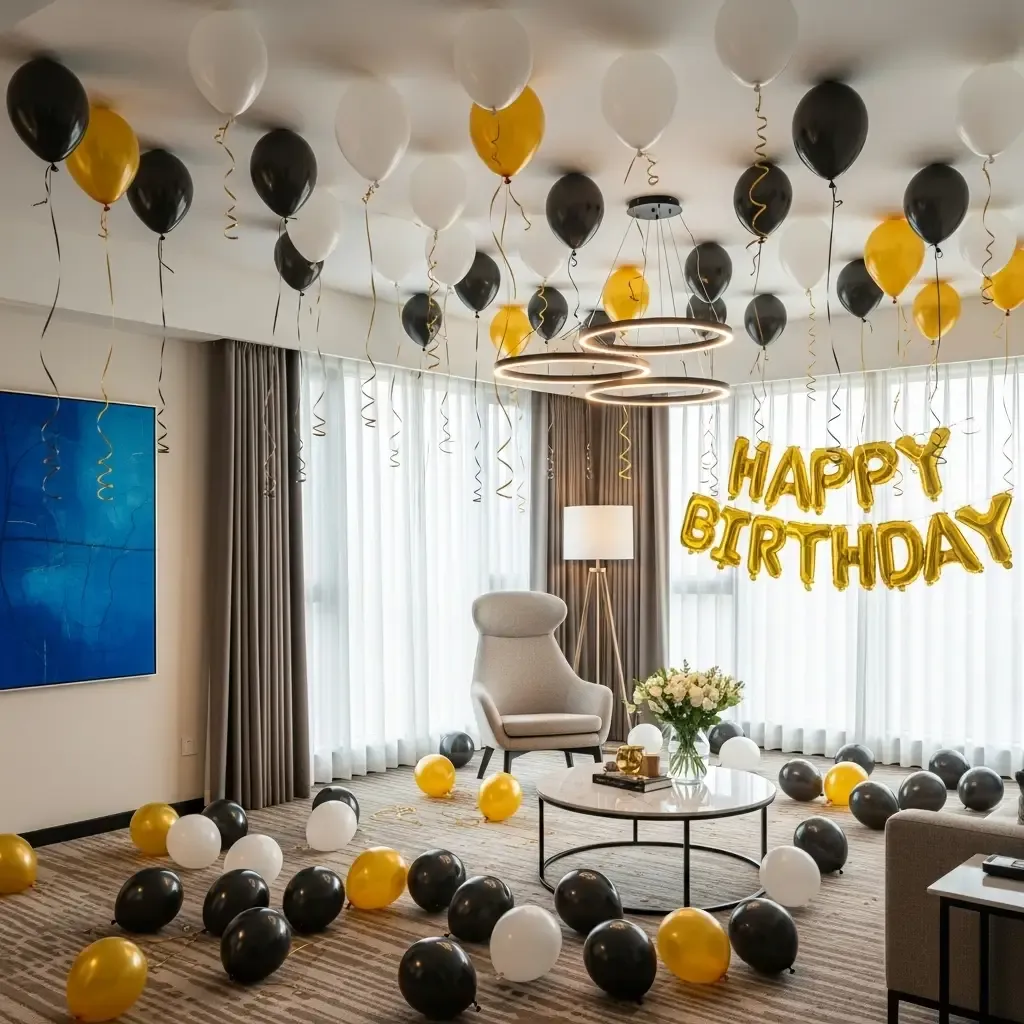 Birthday Balloon Hall Decoration