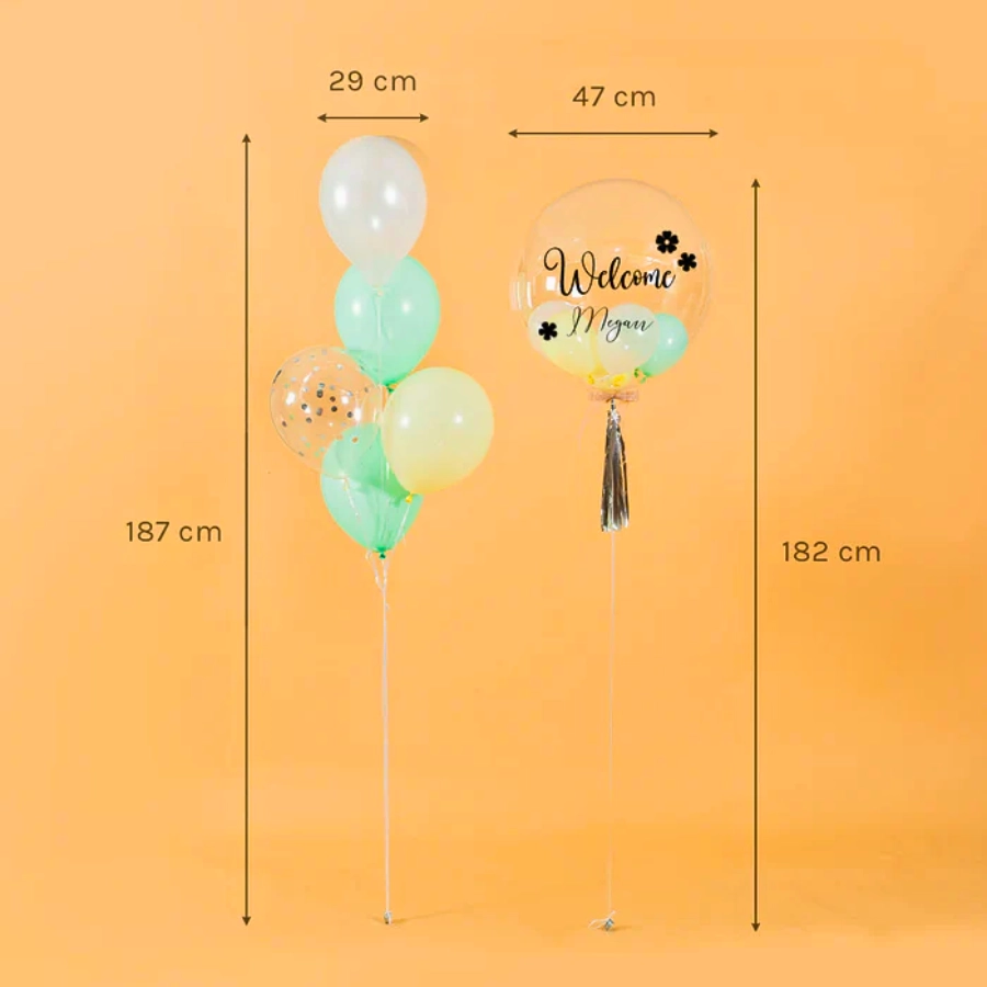 Vespa Mint Helium Party Balloons