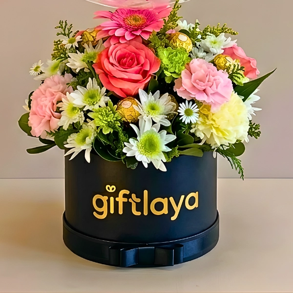 Personalized Birthday Bubble Balloon with Flowers